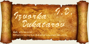 Izvorka Dukatarov vizit kartica